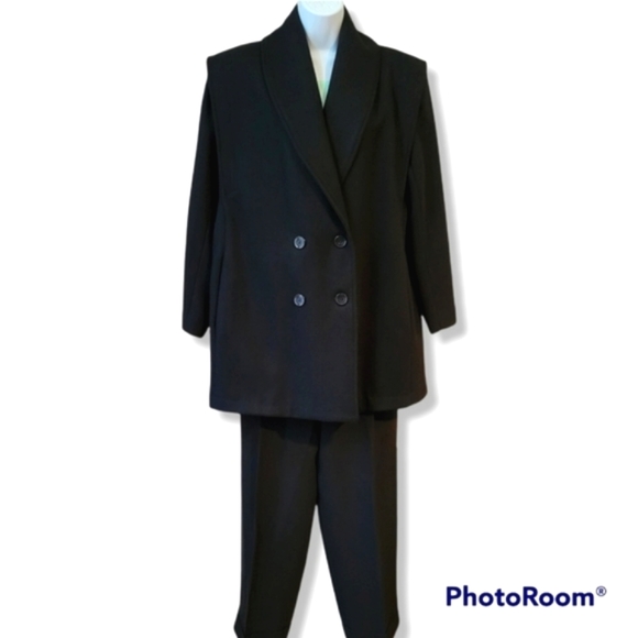 Stephanie Mathews Wool Coat Womens Size M/L 8/10 Fully Lined Wool Peacoat - Picture 11 of 16